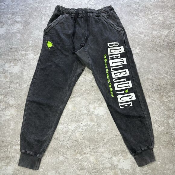 Beetlejuice The Musical Jogger Sweatpants Unisex S Black Lounge Broadway - Picture 1 of 8